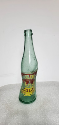 1936 Royal Crown Cola RC Soda Bottle Unique Shape Vintage Glass Collectible Rare
