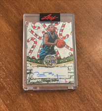 Muggsy Bogues 2025 Leaf Metal Happy Holidays Candy Cane Auto BA-MB2 Hornets /15