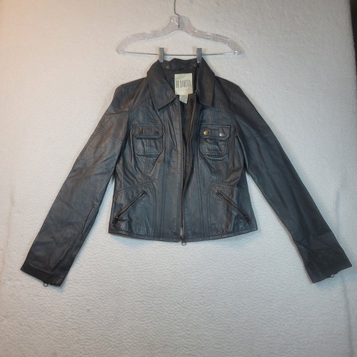 BB Dakota Bikerjacke aus Nappa-Schweinsleder mit durchgehendem Reißverschluss - Größe L - Bild 3 von 23