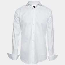 Boss By Hugo Boss White Poplin Slim Fit TYacob Shirt XL