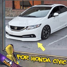 Fits 13-15 Honda Civic Sedan Cs Sm Style Front Bumper Chin Lip Spoiler Body Kit