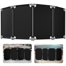 4 Panels Safety Barricade,7.8FT Removable Foldable Security Gates Barrier wit...