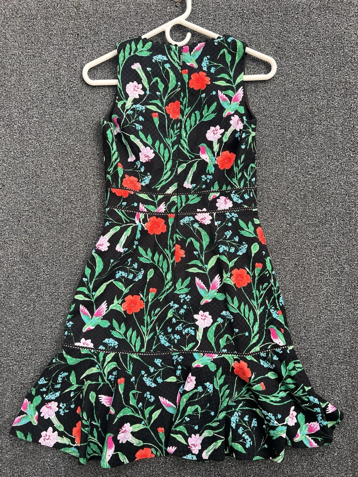 Abito jacquard Kate Spade Jardin stampa colibrì Taglia 0