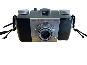 Vintage Kodak Pony 135 Model B 35mm Film Camera w/ Original Case 