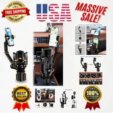 Flexible Cup Holder Phone Mount - Ideal for Road Trips and Daily Commutes