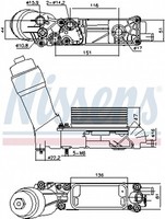 Nissens ÖLküHler MotoröL FüR Jeep Wrangler III 3.6 V6 Grand Cherokee IV