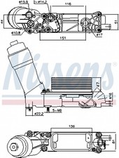 NISSENS Ölkühler Motoröl für Jeep Wrangler III 3.6 V6 Grand Cherokee IV
