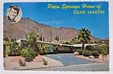 Vintage Postcard Dean Martin Home, Palm Springs, California, Oversized