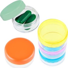 Small Pill Organizer, 5 Pcs Mini Pill Box BPA Free Travel Pill Case