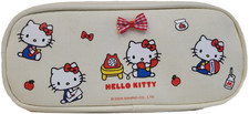 Pencil Case Hello Kitty  Friends White Pose Canvas 2-Zipper Pouch Bag 8x5" NEW