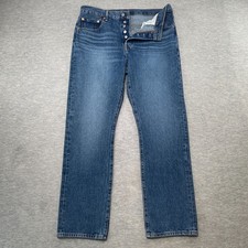 Levi's 501 Premium Men Jeans 32x30 Blue Original Straight Medium Wash Button fly