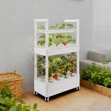 Hydroponics Growing System Kits, 28 Sites Soilless Cultivation w/ 4 Grow Lights