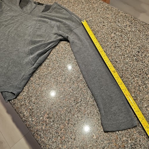 prAna Organic Cotton Pullover Long Sleeve Women's Sz M Gray Hiking Travel Camp - Picture 5 of 13