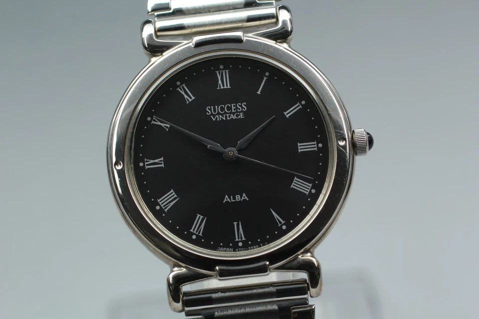 Vintage 1983 N MINT Seiko Alba Success V701-1V60 Roman Quartz Mens Watch JAPAN - Image 4 of 4