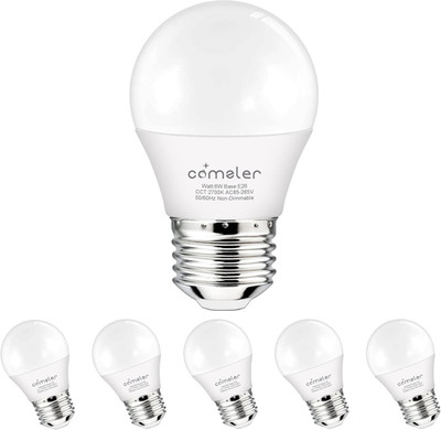 Small Light Bulb 6 Watts Warm White Light 2700K, 60 Watts Globe Light Bulb Equiv