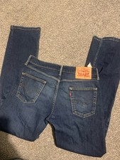 Levi's 514 Men's Navy Blue Corduroy Jeans W32 L30 Straight Leg