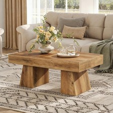 Rustic Coffee Table 120cm Wood Effect Industrial Farmhouse Living Room Table