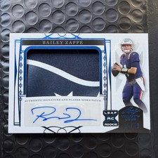 Leaf Trinity 2022 Bailey Zappe #PA-BZ1 Patch Auto RC Navy Serial #/49