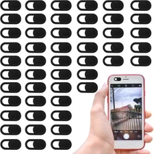 50 Pcs Webcam Cover Slide, 0.023 Inch Ultra-Thin Universal Laptop Black 