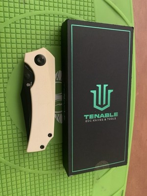 Tenable Knives Fermi Folding Knife 3.13'' 14C28N Sandvik Steel Blade G10 Handle