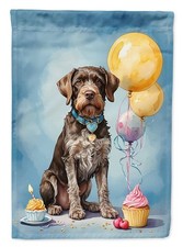 German Wirehaired Pointer Happy Birthday Flag...