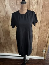 Mini abito donna nero manica corta Old Navy piccolo tinta unita girocollo