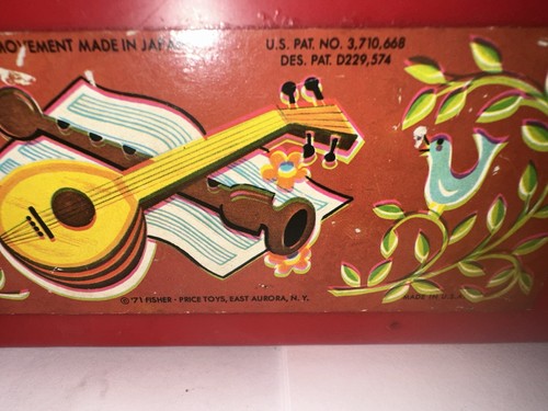 Vintage 1971 Fisher Price Record Player Toy Music Box 995 Japan Works w/3 record - Picture 10 of 17