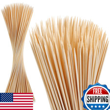 200PK 16" Bamboo Marshmallow Roasting Sticks Smores Skewers Fire Pit Hot Dog Cam