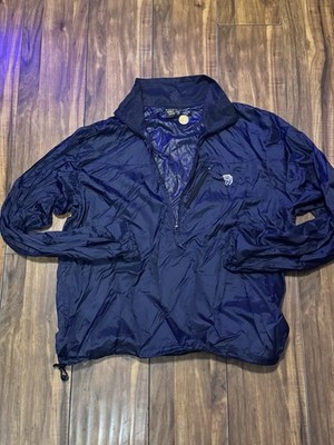 Mountain Hardwear Windshirt Men's Medium Blue Quarter Zip Pullover Windbreaker