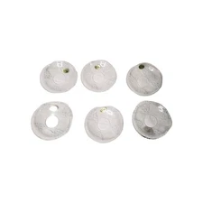 6 Vintage Glass Bobeches for Chandelier / for Candle holders.