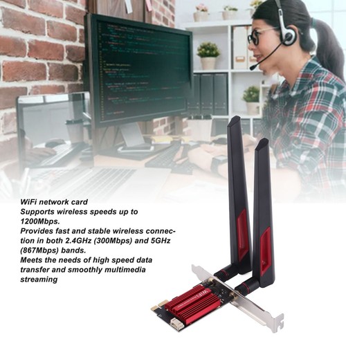 7260AC Pro PCIE WiFi Card 1200Mbps 2.4G 5G Dual Band BT4.0 PCIE Wireless Netw FY - Afbeelding 14 van 22