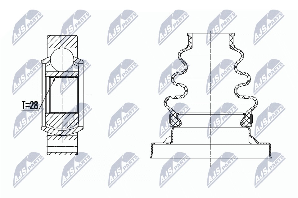 N.T.Y. NPW-BM-031.NTY Joint Kit, drive shaft for BMW - Image 9