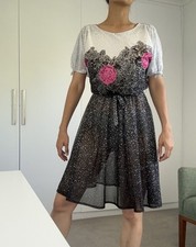 Vintage Solo Fit And Flare Floral Dress Sz 12