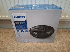 Philips AZ215B/05 Digital Tuning CD Player FM Radio in Black with Boombox Black