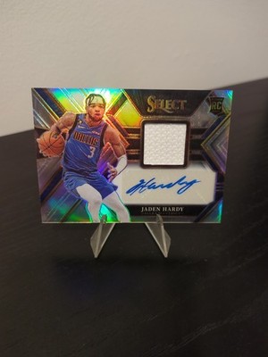 Jaden Hardy 2022-23 Panini Select Silver Prizm Holo SP RC Auto Patch RPA #/199