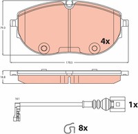 Bremsbelagsatz FÜR VW California T6 Camper (Sgc, Sgg, Shc) - TRW GDB2486