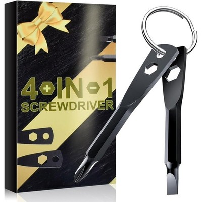 4-in-1 Keychain Screwdriver Set Multitool for Men Teens Dad Christmas Birthday