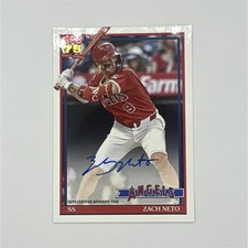 Topps 2026 Series 1 Zach Neto Angels 1991 Autograph Insert #91A-ZN