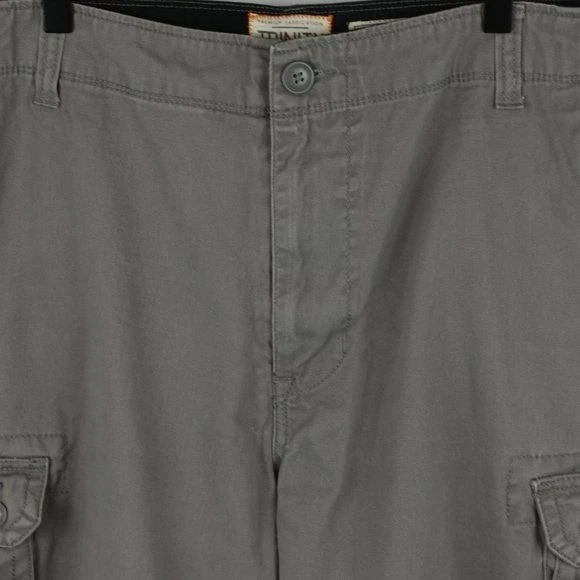 Pantalones Cortos Carga Trinity Para Hombre Talla 42 Gris Algodón Informales Frente Plano Foto 2 de 4