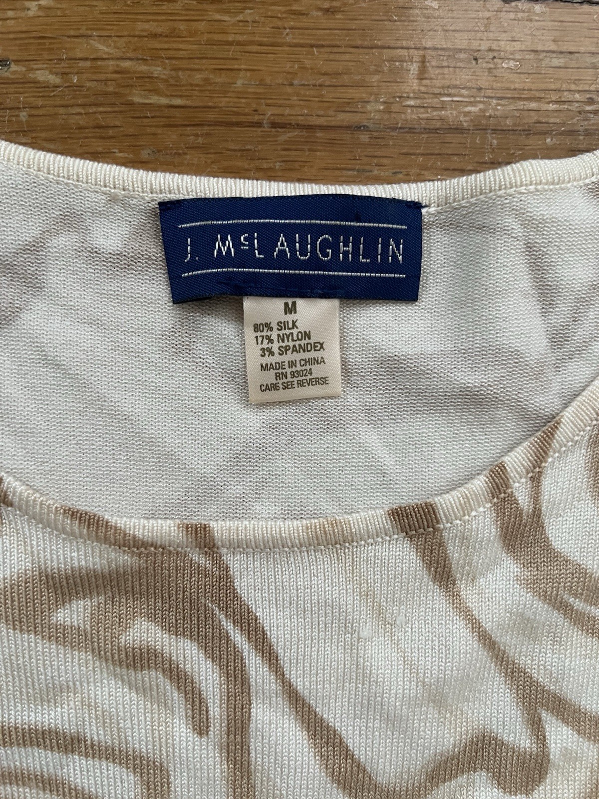 J.MCLAUGHLIN Patterned Sweater Crew Neck Silk Lon… - image 7