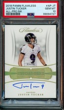 2018 Flawless All Pro Ink #AP-JT Justin Tucker Auto /10 PSA 10 - Super Bowl