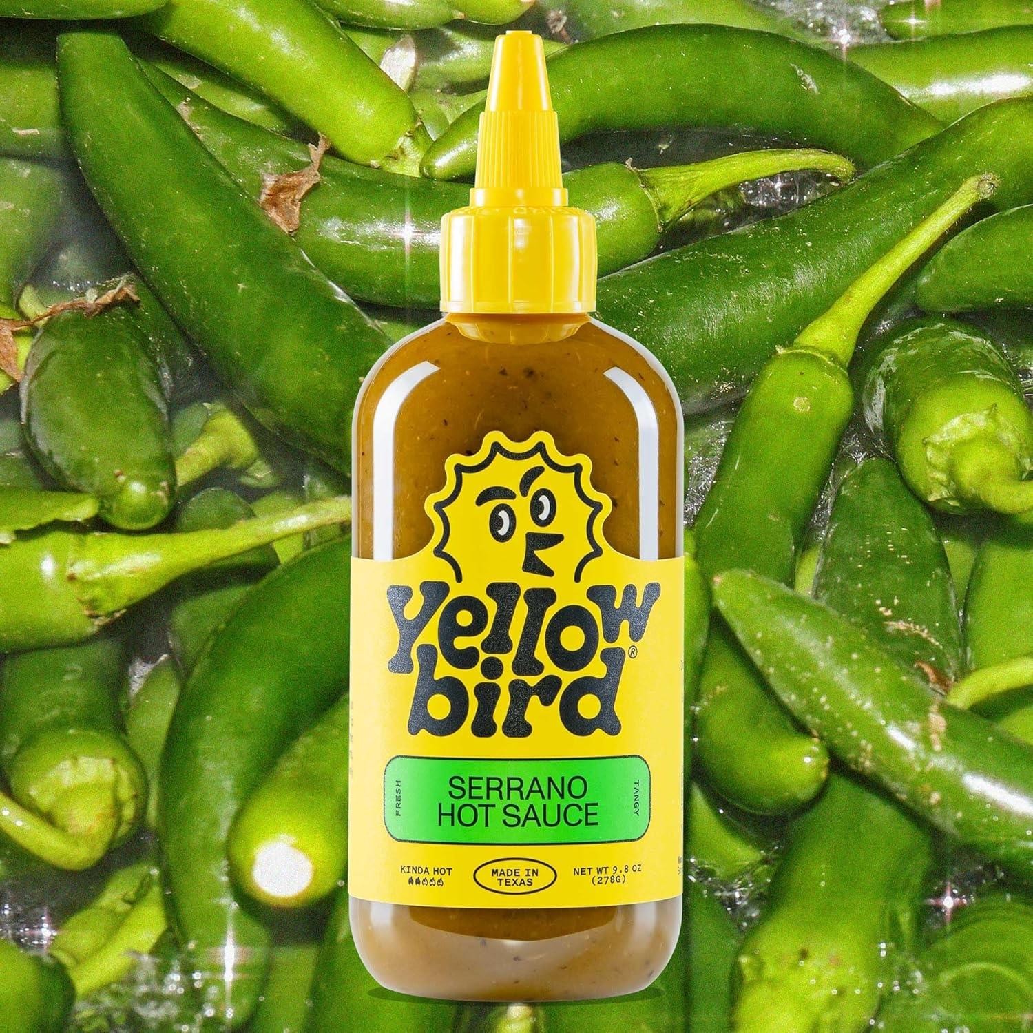 Yellowbird Serrano Condiment 9.8oz Chilli Pepper Mild Chili Spicy Hot Sauce