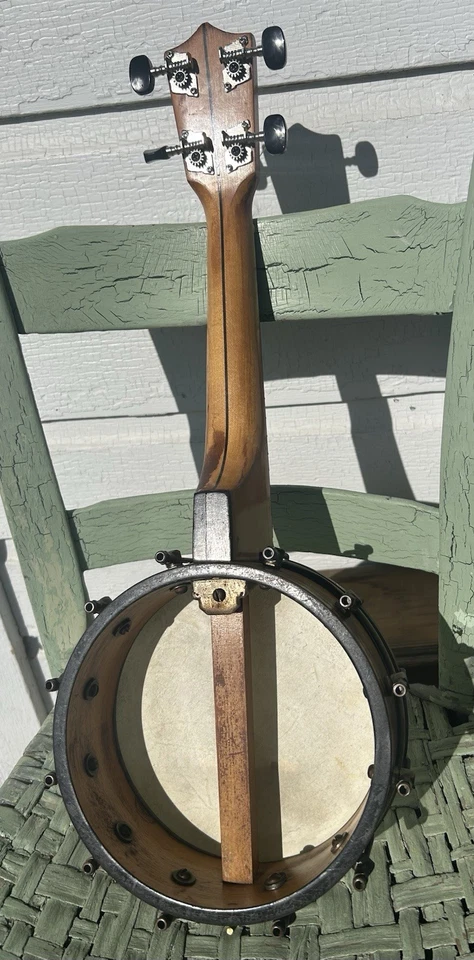 Vintage Large Banjouke w/ Tone Hoop Ready To Play - Image 2 of 4