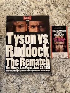 MIKE TYSON VS. RUDDOCK "THE REMATCH" 1991 BOXING TITLE FIGHT TICKET & PROGRAM