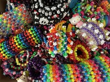 KANDI Lot of 15 Random Bracelets RAVE PONY PERLER BEADS - EDM- RAVE - PLUR- EDC