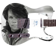 John Cougar Mellencamp Signed 1/1 Custom Graphics Guitar ACOA