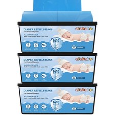 Diaper Refill Bags Compatible with Genie Easy Roll Platinum Diaper Pails, 7...