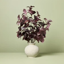 26" Black Plum Leaf Artificial Fall Arrangement - Hearth & Hand with