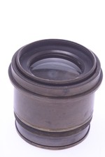 UNBRANDED BRASS ANTIQUE '160MM' LENS 10X15CM, 4X5" CAMERA W/ APERTURE