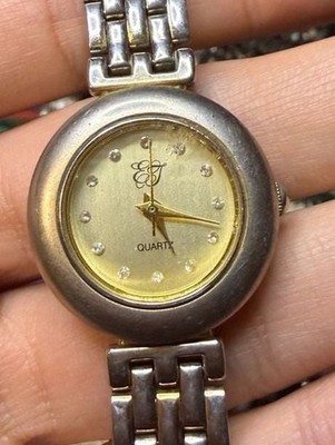 EJ Etienne Aigner Women's Two-Tone Quartz Watch with Rhinestone Markers